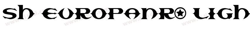 Sh EuropaNr2 Light字体转换